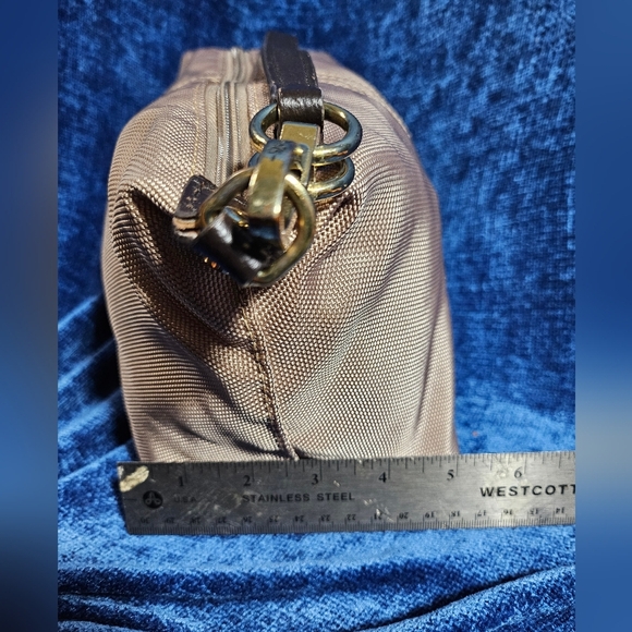 JPK Paris 75 Champagne Tan Nylon Rectangle Shoulder Bag - Picture 7 of 10